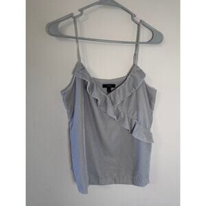🌟 J. Crew Velvet Camisole Silver Metallic Tank Top Women’s Size 2 Holiday Party